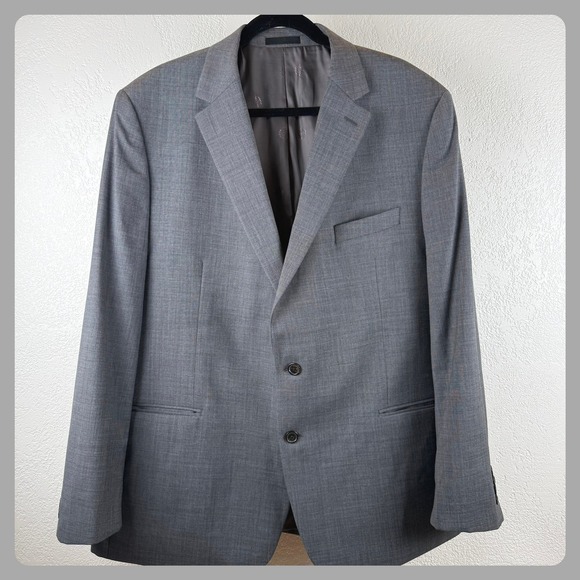 Lauren Ralph Lauren Blazer Sport‎ Coat Mens 48L Long Polyester Blend Gray Preppy